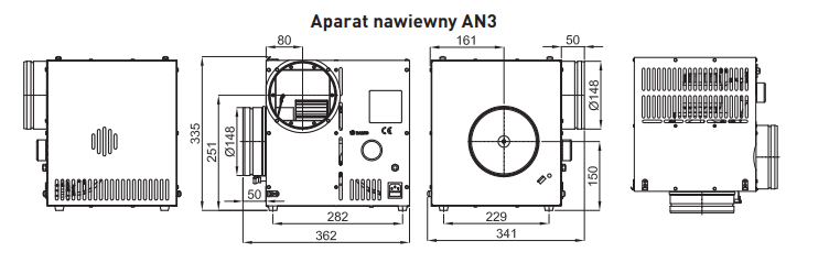 Aparat nawiewny AN 3 wentylator