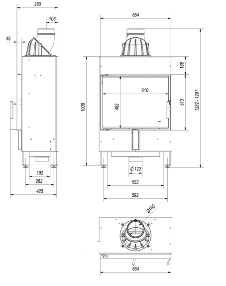 LUCY SLIM 8 kW Ø 160