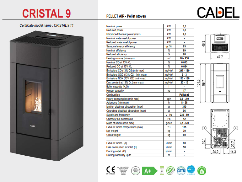 Cristal 9 kW – Cadel