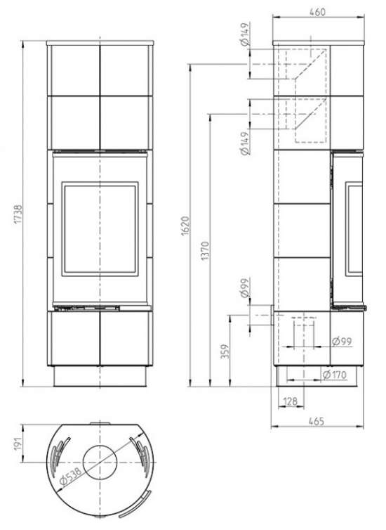 Delia plus – kafel czarny poler