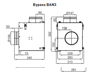 Bypass termostatyczny z filtrem i zaworem zwrotnym BAN3