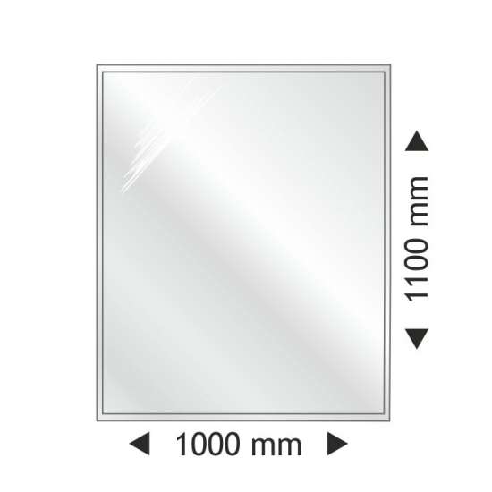 Podstawa szklana prostokątna 1000x1100x6mm